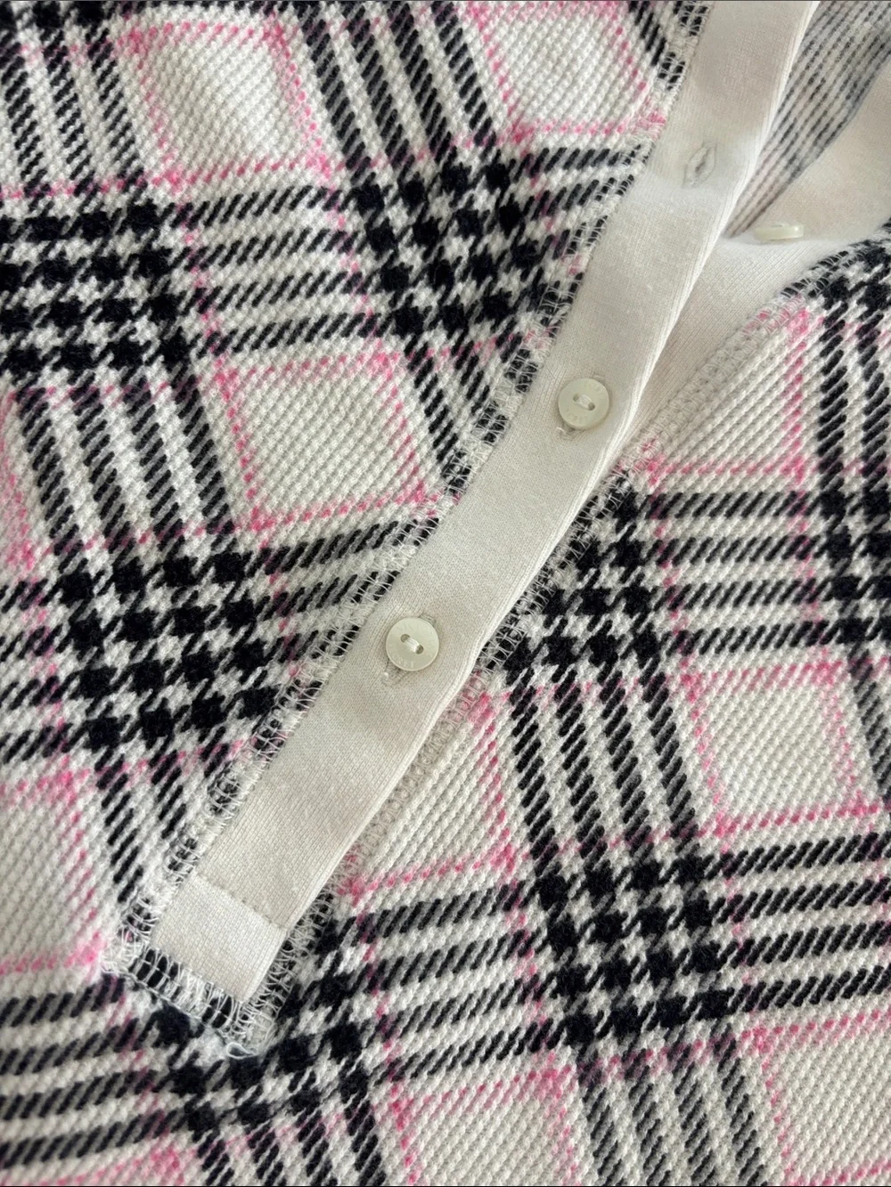 Victoria’s Secret Thermal Short PJ Set plaid like new Large SOFT